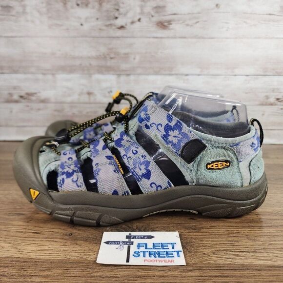 Keen Girls Blue Gray Floral Waterproof Hiking Sandals Size 6y - Picture 3 of 8